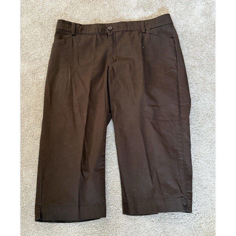 Lee Riders Women's Size 16 Brown Capri Pants 5 Pocket Twill